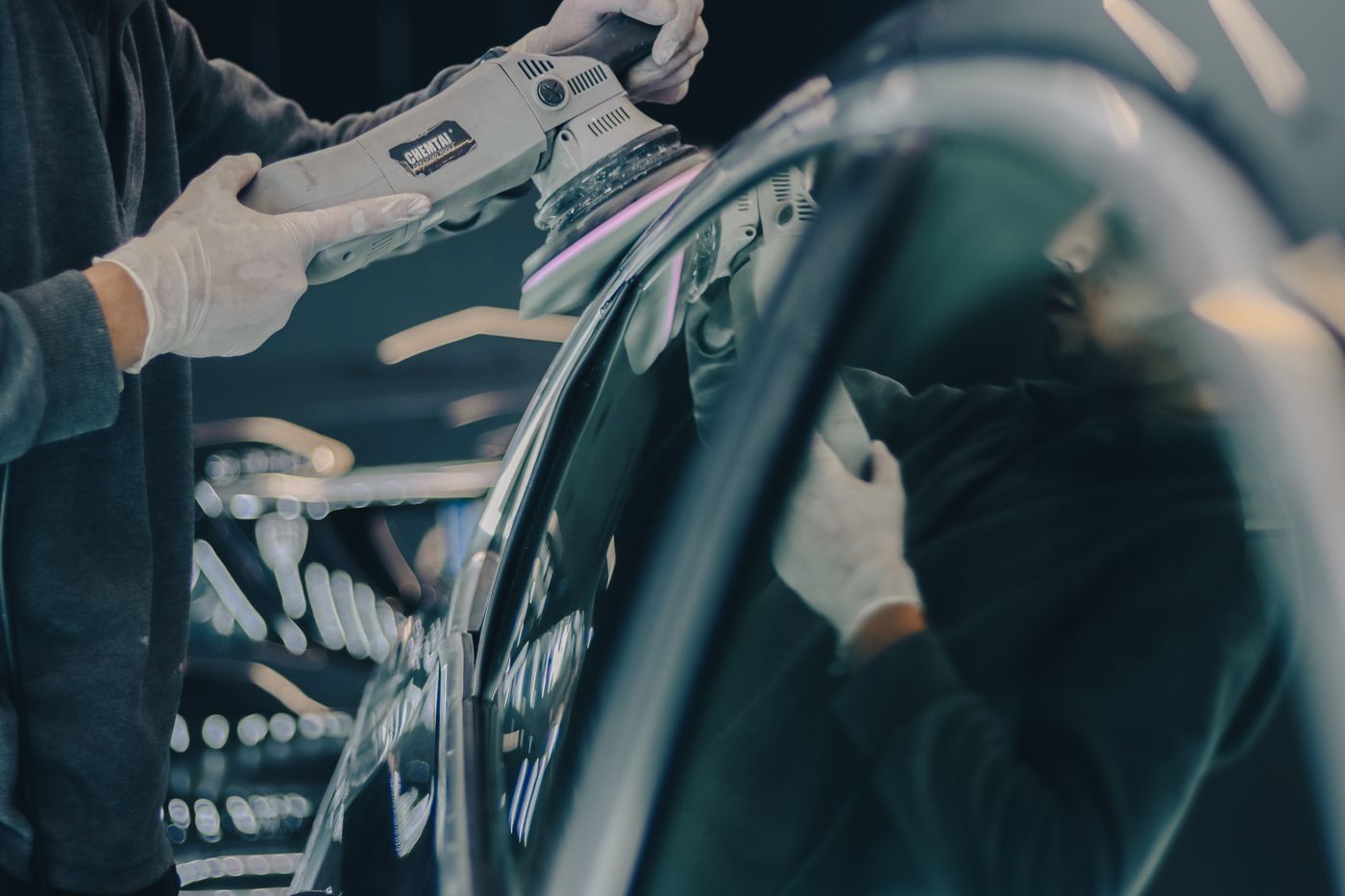Illustrative photo of paint polishing